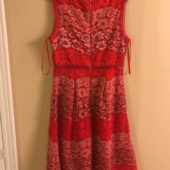 NWOT Ted Baker color block lace dress sz 3, 8US - Picture 2 of 7